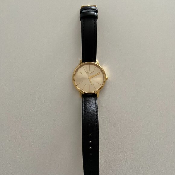 Nixon Kensington Leather Women's Watch w/ Gold Face - Picture 2 of 8